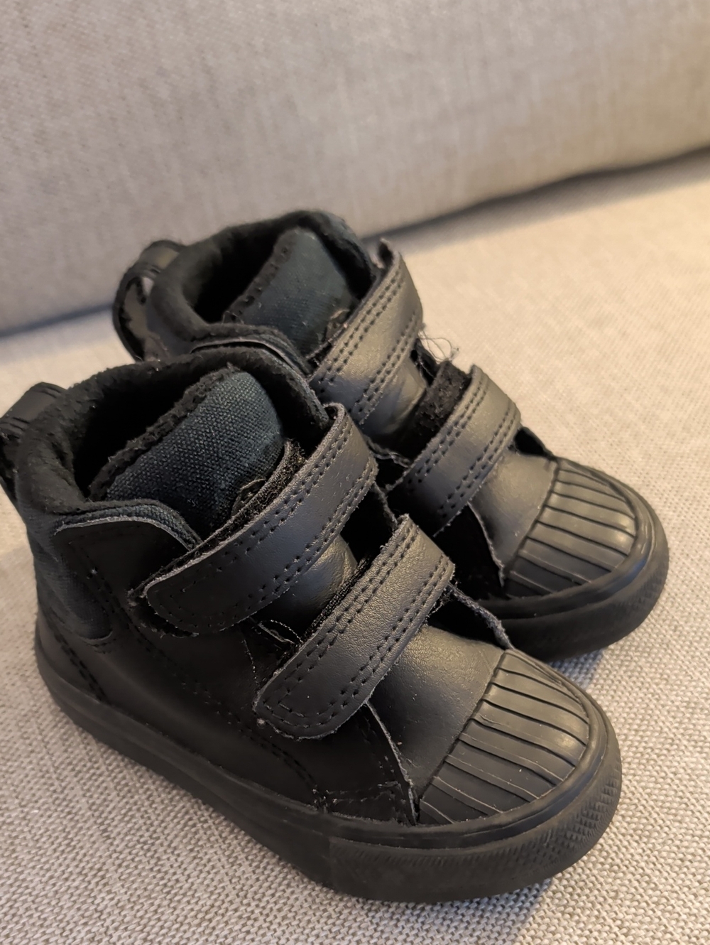 Converse Kids Black Double-Strap High-Top Boots